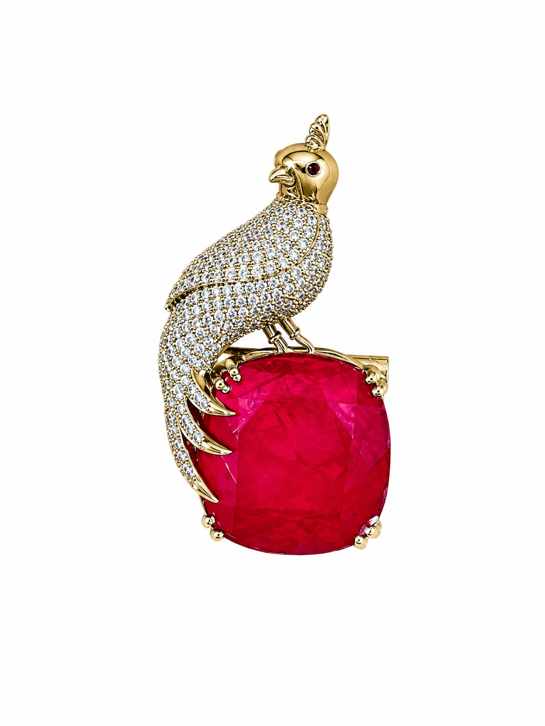 BIRD WITH RED RUBY