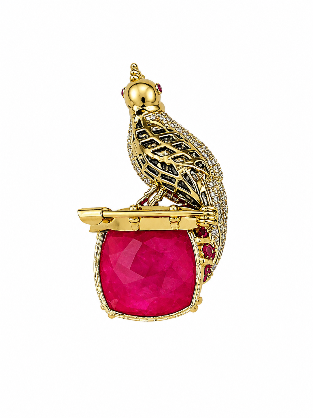 BIRD WITH RED RUBY — alternate view