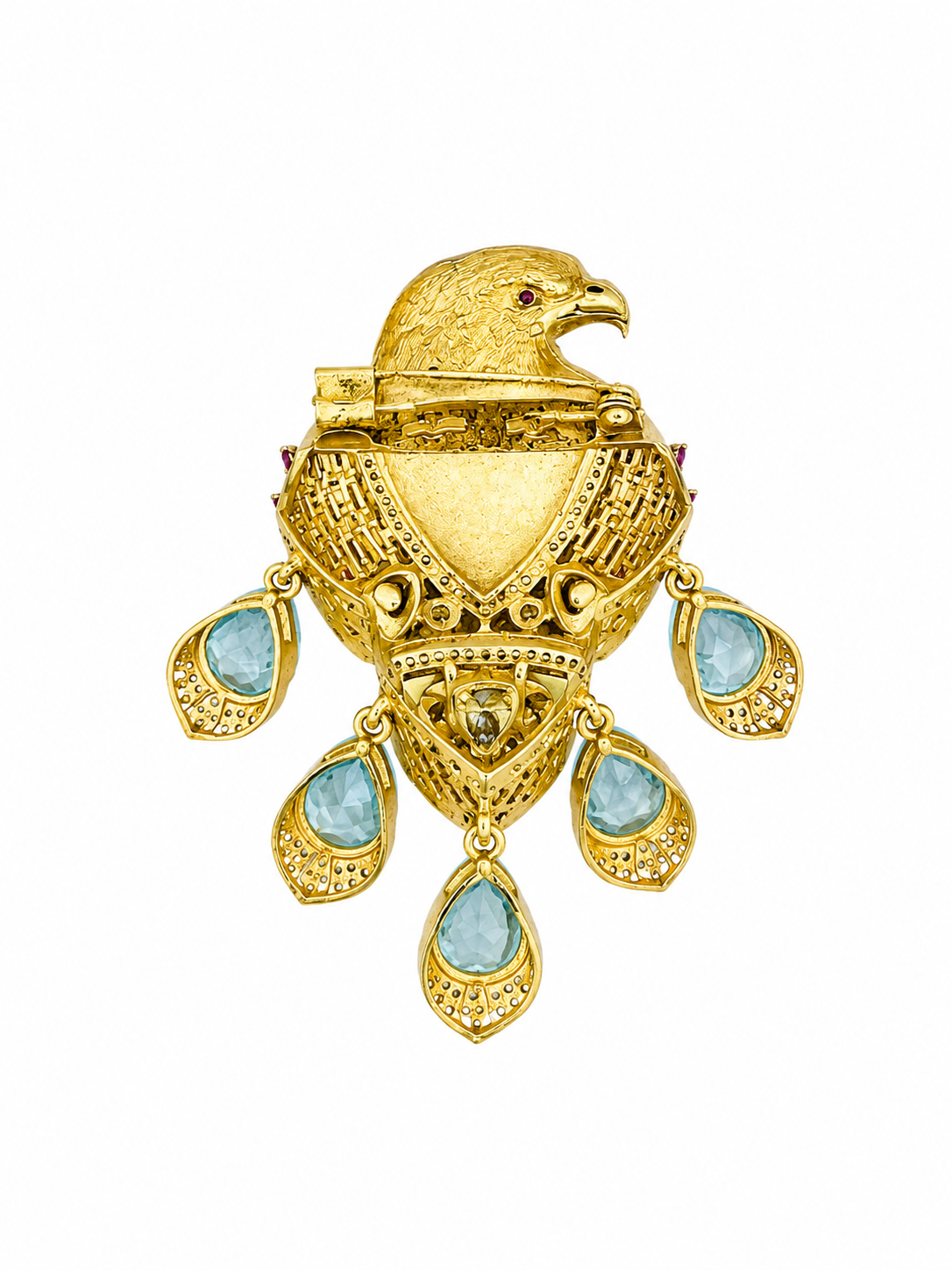EAGLE WITH GREEN STONE — alternate view