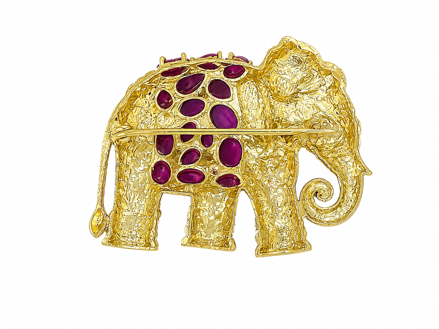 ELEPHANT WITH RED STONE — alternate view