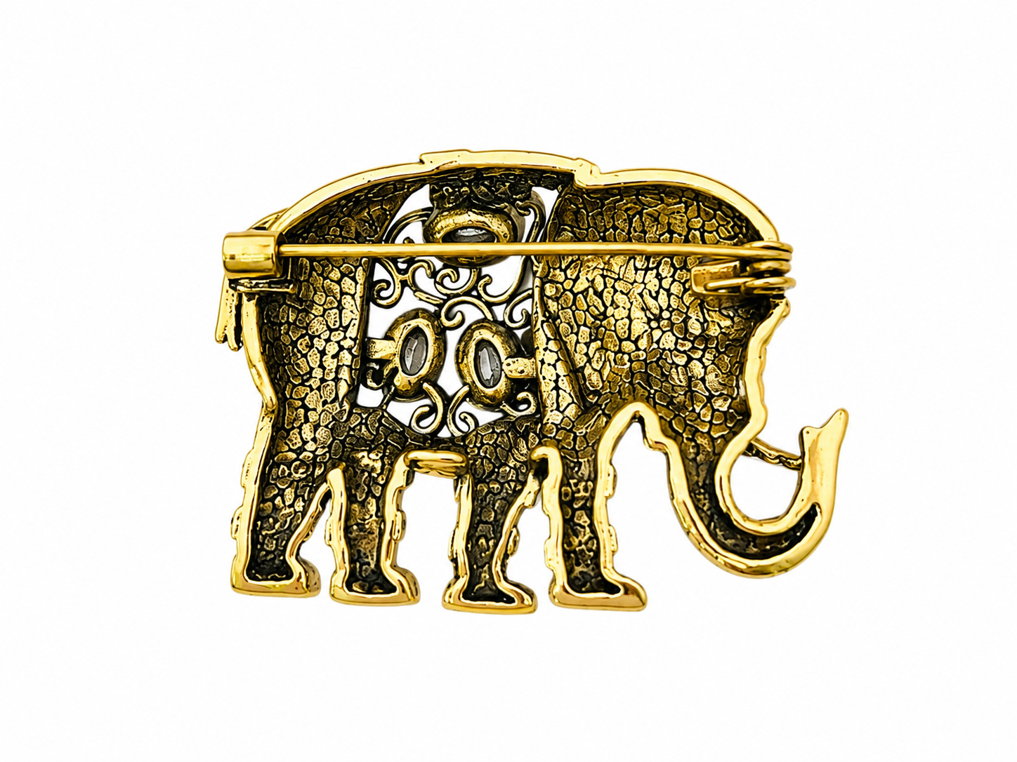 GP ELEPHANT WITH GREEN PINK STONE — alternate view