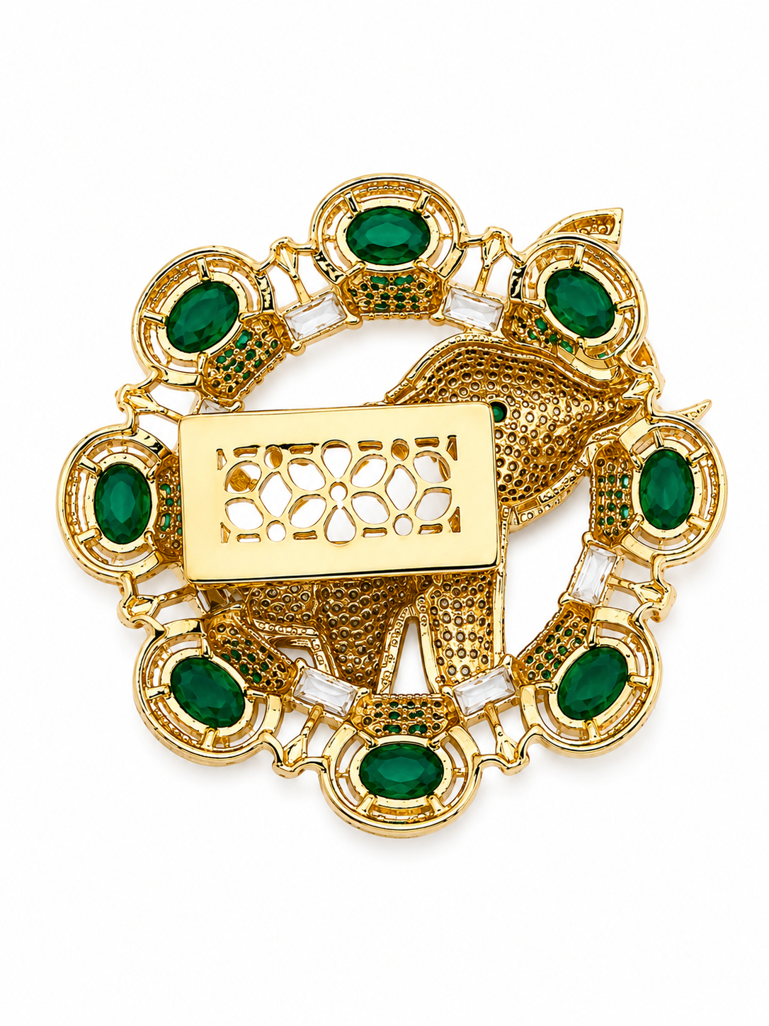 GP ELEPHANT WITH GREEN STONE (MAGNETIC) — alternate view