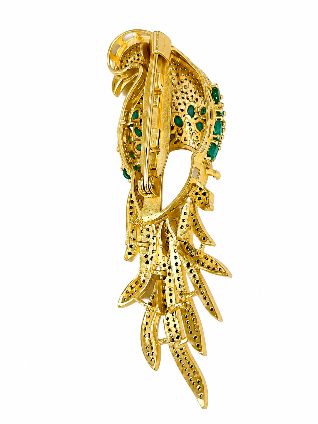 PARROT WITH GREEN STONE — alternate view